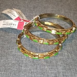 Green and Gold Bracelet Set
